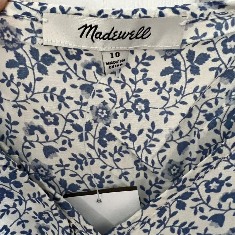 Madewell Wrap Maxi Dress in Americana Floral 10 NWT - Picture 8 of 9